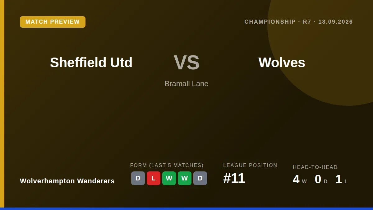 Sheffield United host Wolverhampton Wanderers at Bramall Lane on Sunday with the match live on Sky Sports Football and...